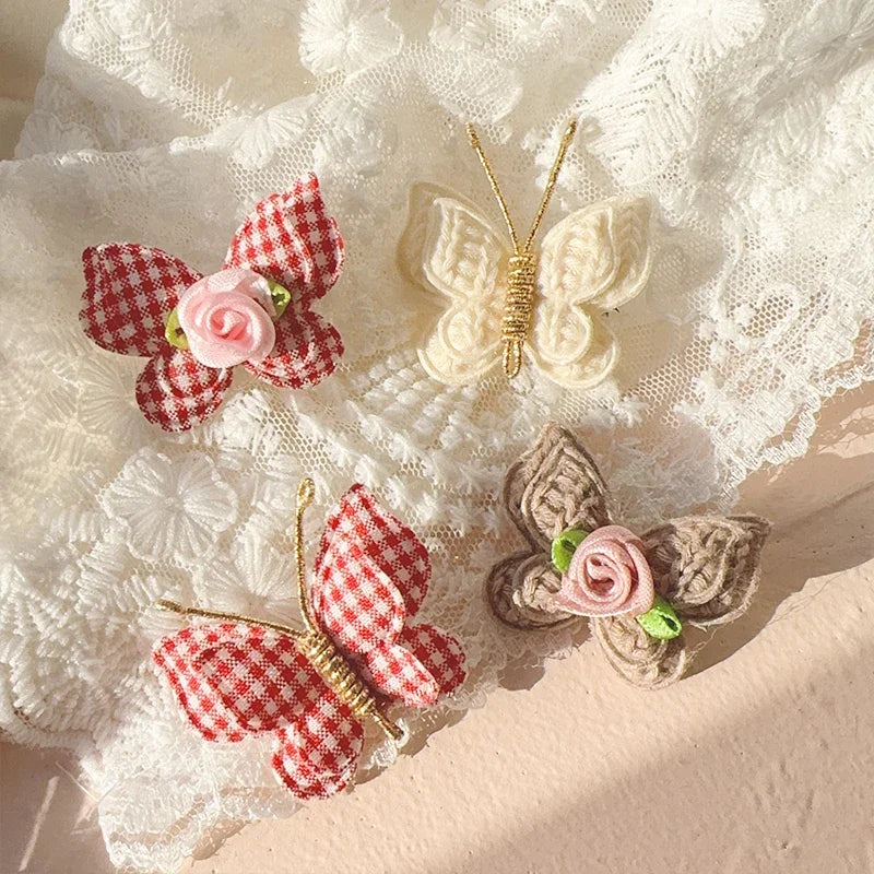 Crochet Butterfly Hair Clips (4 Pack)