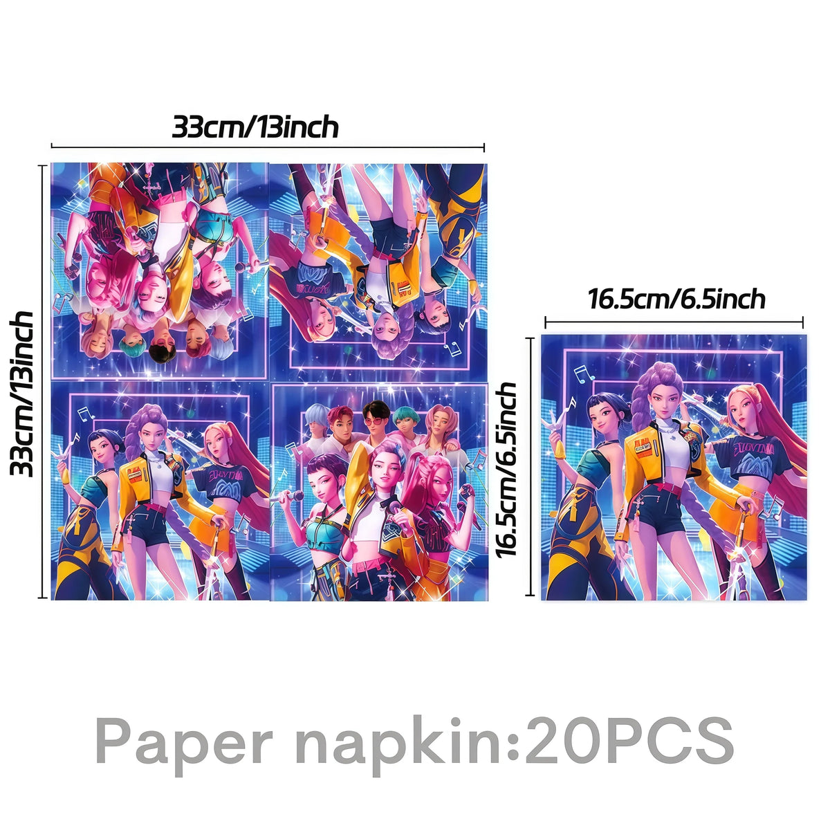 Pastel Party Paper Napkins - product view 2