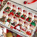 Wooden Christmas Doll Ornaments – 12 Pack