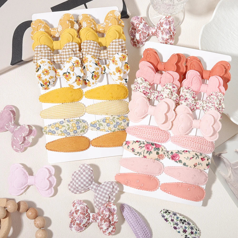 Candy Colour Bow Hair Clips (16 Pack)