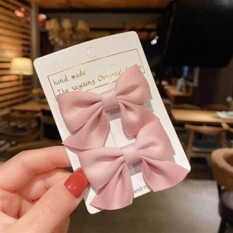 Ribbon Bow Hair Clips (2 Pack)