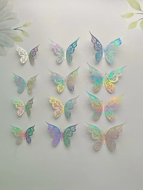 3D Butterfly Wall Decals – 12 Pack