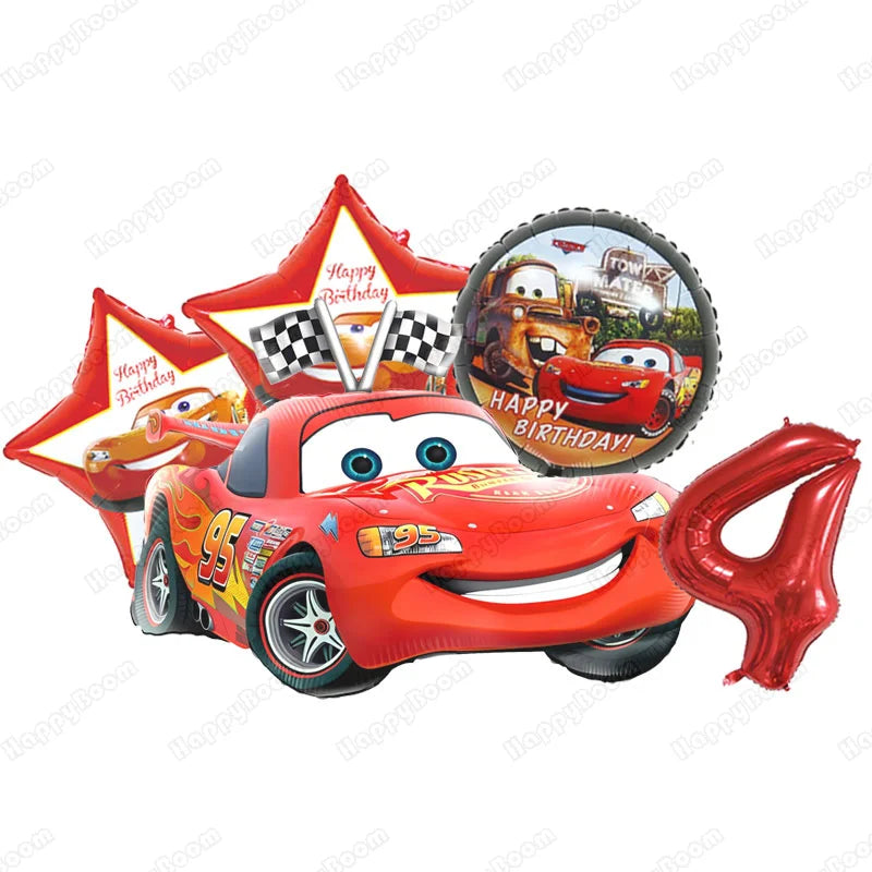 Racing Car Number Foil Balloons - product view 3