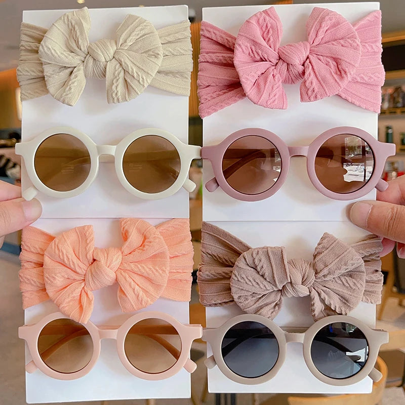 Bow Headband & Sunglasses Set