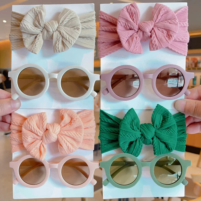Bow Headband & Sunglasses Set