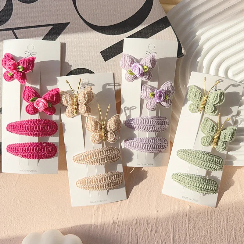 Crochet Butterfly Hair Clips (4 Pack)