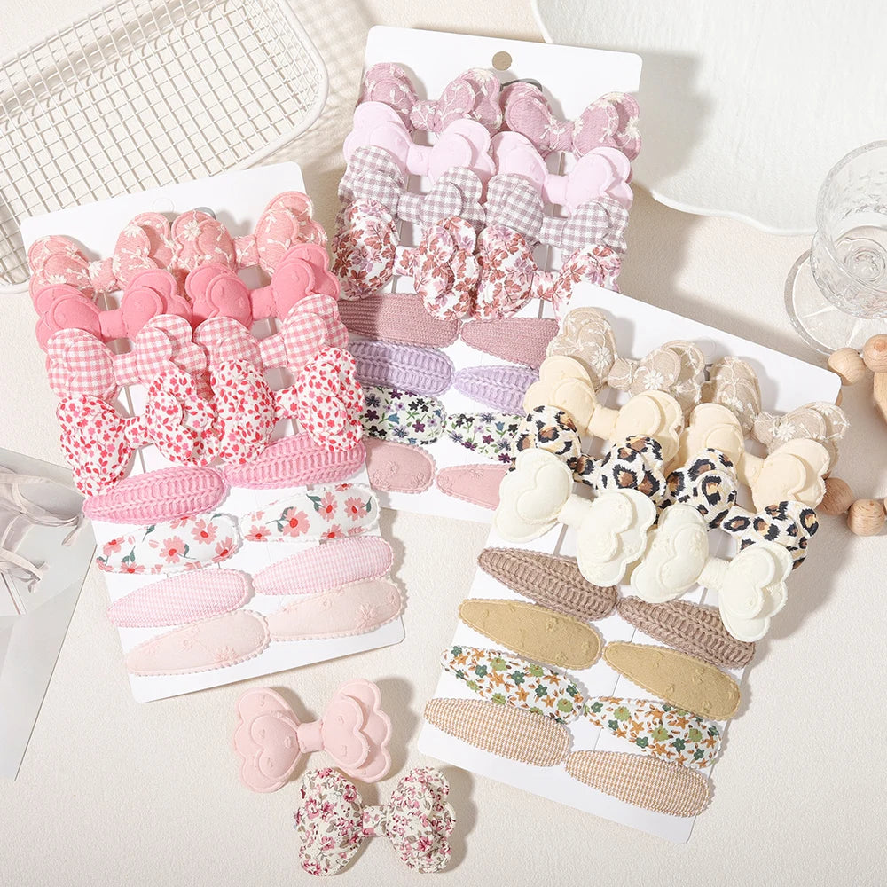 Candy Colour Bow Hair Clips (16 Pack)