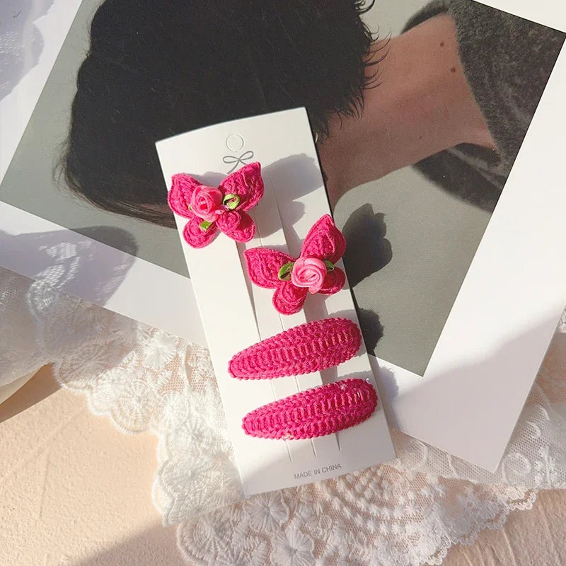 Crochet Butterfly Hair Clips (4 Pack)