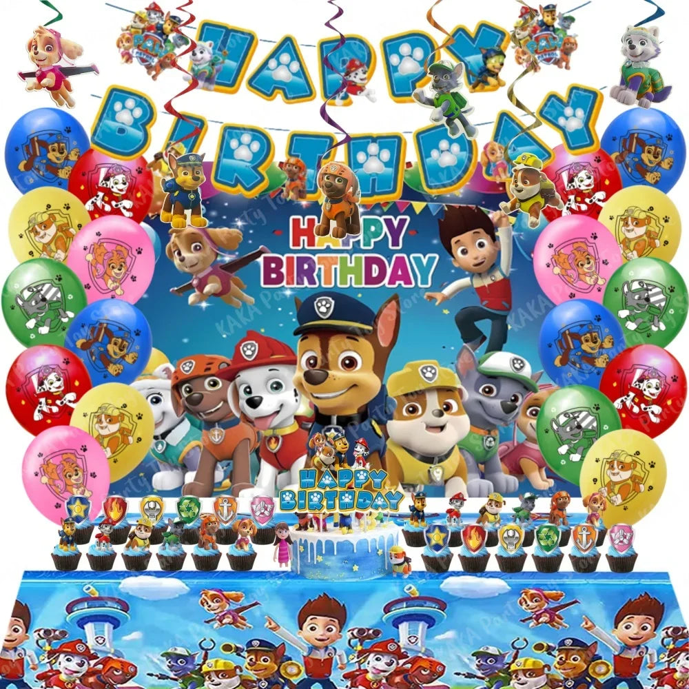 Paw Patrol Birthday Decoration Set – 66 Pieces