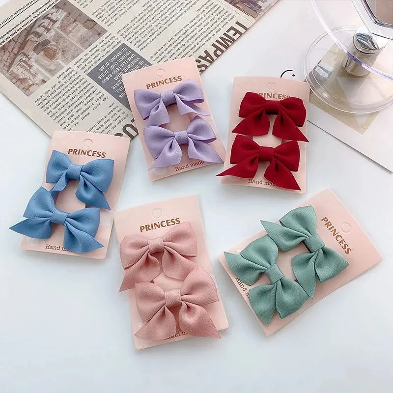 Ribbon Bow Hair Clips (2 Pack)