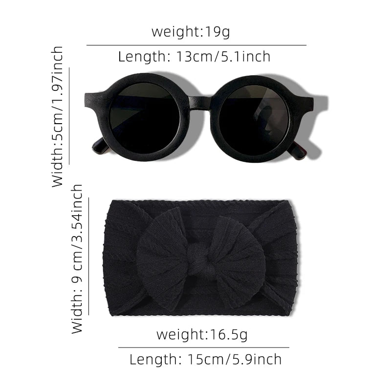 Bow Headband & Sunglasses Set