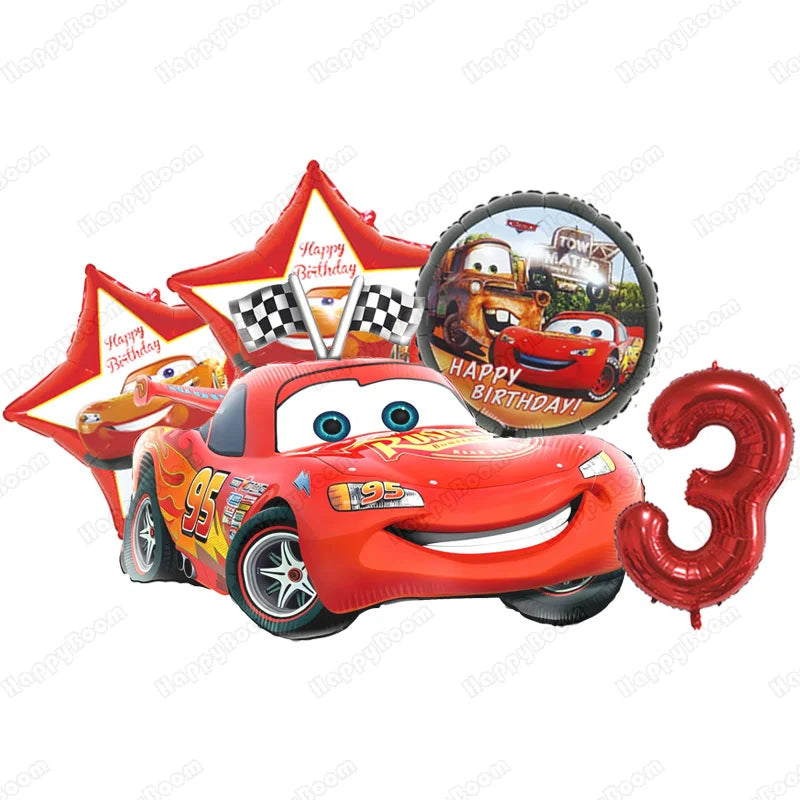 Racing Car Number Foil Balloons - product view 2