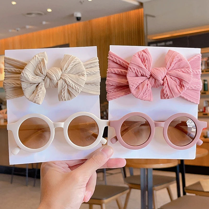 Bow Headband & Sunglasses Set