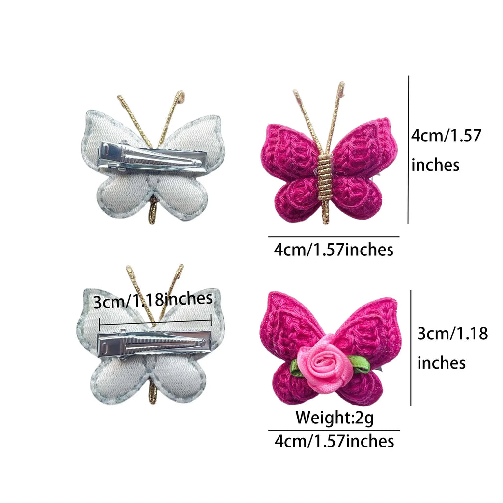 Crochet Butterfly Hair Clips (4 Pack)