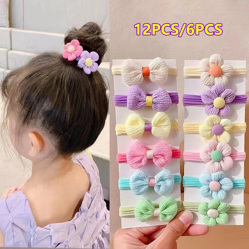 Flower Elastic Hair Ties Set