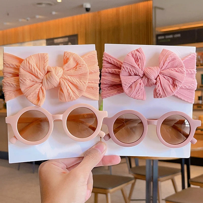 Bow Headband & Sunglasses Set