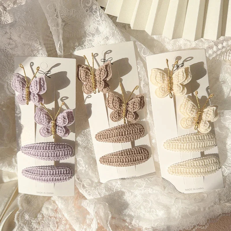 Crochet Butterfly Hair Clips (4 Pack)