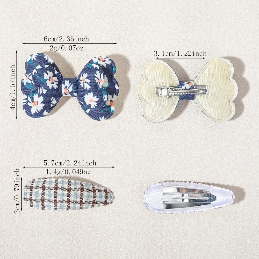 Candy Colour Bow Hair Clips (16 Pack)