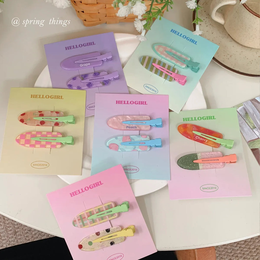 Fruit Acrylic Hair Clips