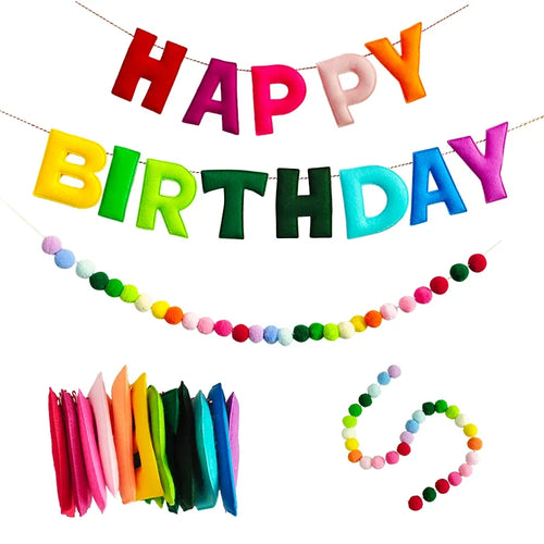3D Happy Birthday Banner - product view 3