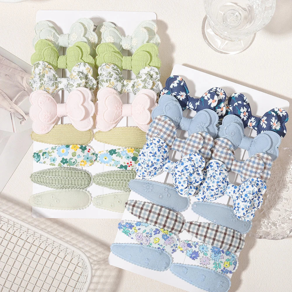 Candy Colour Bow Hair Clips (16 Pack)