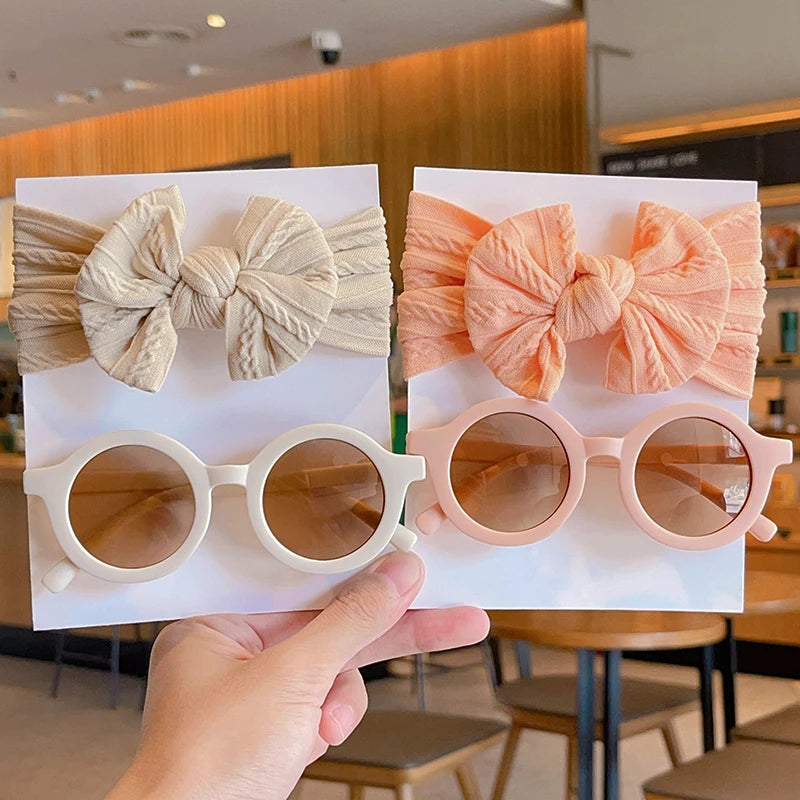 Bow Headband & Sunglasses Set