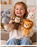 Plush Animal Hand Puppets in a realistic play setting