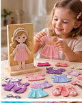 Magnetic Dress-Up Doll Set in a realistic play setting