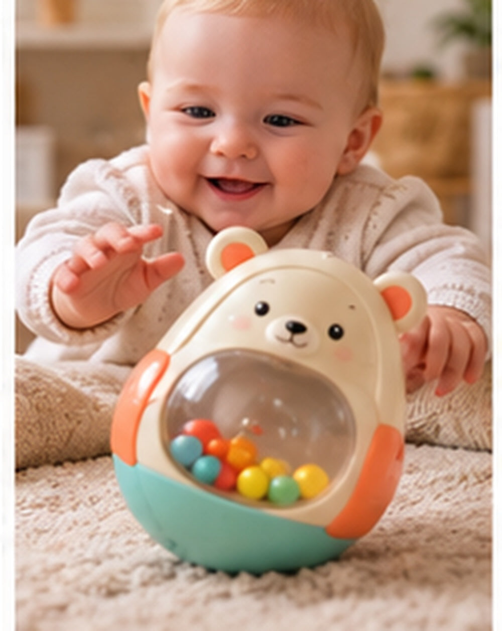 Wobble & Roll Sensory Toy in a realistic play setting